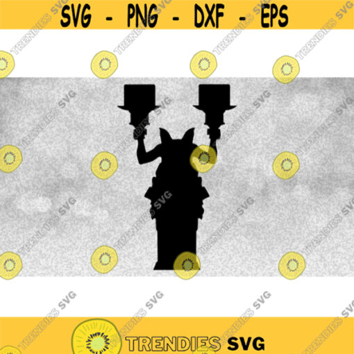 Entertainment Clipart Black Silhouette of Gargoyle Wall Candelabra Inspired by Theme Park Haunted Mansion Ride Digital Download SVG PNG Design 754
