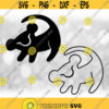 Entertainment Clipart Black Solid Outline Lion King Logo Rough Drawing Symbol Inspired by Broadway Baby Simba Digital Download SVGPNG Design 171