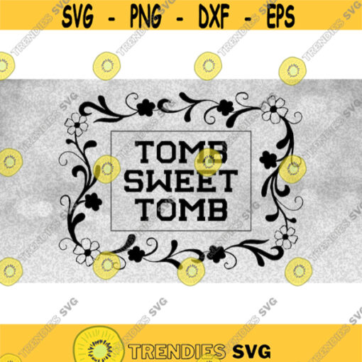 Entertainment Clipart Black Tomb Sweet Tomb Picture Frame with Flowers Inspired by The Haunted Mansion Ride Digital Download SVG PNG Design 437