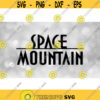 Entertainment Clipart Black Words Space Mountain in Tech Lettering Inspired by Roller Coaster Theme Park Ride Digital Download SVGPNG Design 1113