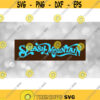 Entertainment Clipart Blue Brown Splash Mountain in Watery Lettering Sign Inspired by Theme Park Log Ride Digital Download SVG PNG Design 1120