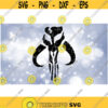 Entertainment Clipart DistressedGrunge Black Mandalorian Symbol BanthaMythosaur Skull Inspired by Star Wars Digital Download SVGPNG Design 959