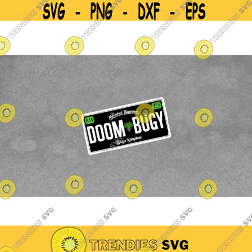 Entertainment Clipart Haunted Mansion Inspired License Plate with Doom Bugy R.I.P 999 Ghosts Magic Kingdom Digital Download SVGPNG Design 1182