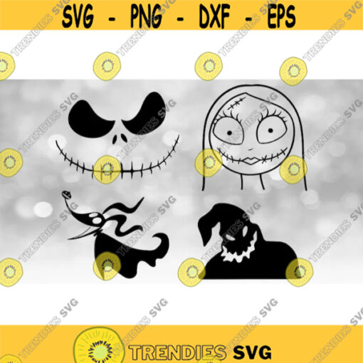 Entertainment Clipart Value Pack Bundle Inspired by Nightmare Before Christmas Skellington Sally Zero Oogie Boogie Digital Download SVG Design 395