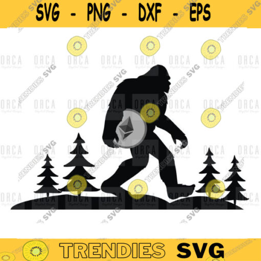 Ethereum Bigfoot holding svgeth bigfoot png digital file 323