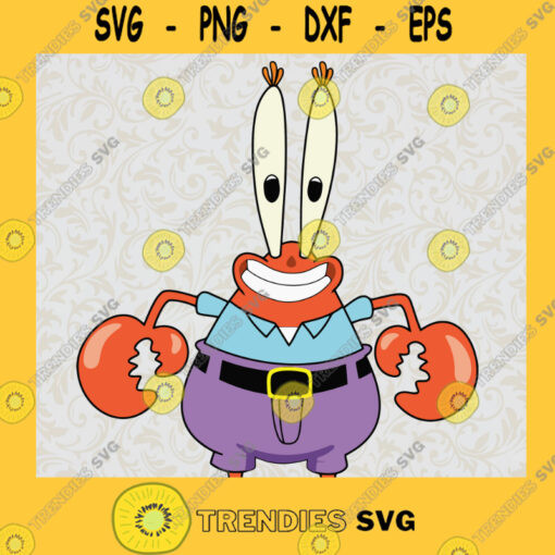 Eugene H. Krabs Spongebob SVG Disney Cartoon Characters Digital Files Cut Files For Cricut Instant Download Vector Download Print Files