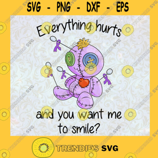 Everything Hurts But You Want Me To Smile Svg Gothic Quotes Svg Horror Teddy Svg
