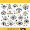 Evil Eye SVG bundle Boho eyes SVG PNG clipart Witchy Devil Eye mystical symbol Svg Doodle Turkish Eye Celestial Eye Esoteric Svg