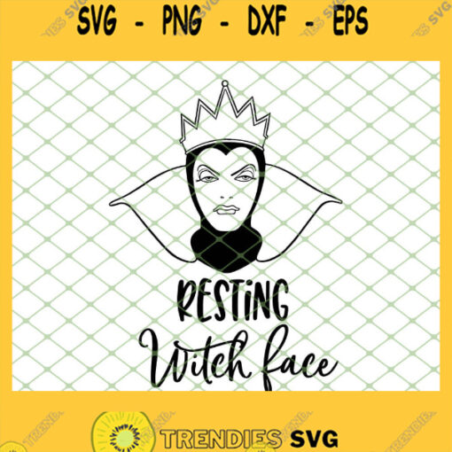Evil Queen Regina Resting Witch Face SVG PNG DXF EPS 1