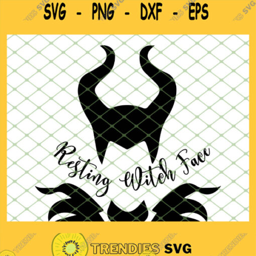 Evil Queen Resting Witch Face SVG PNG DXF EPS 1