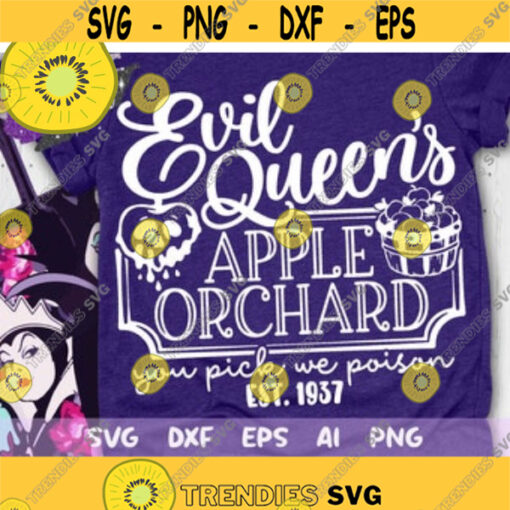Evil Queens Apple Orchard Svg Evil Queen Svg Disney Villains Svg Disney Hand Lettered Svg Disney Cut File Svg Dxf Eps Png Design 18 .jpg