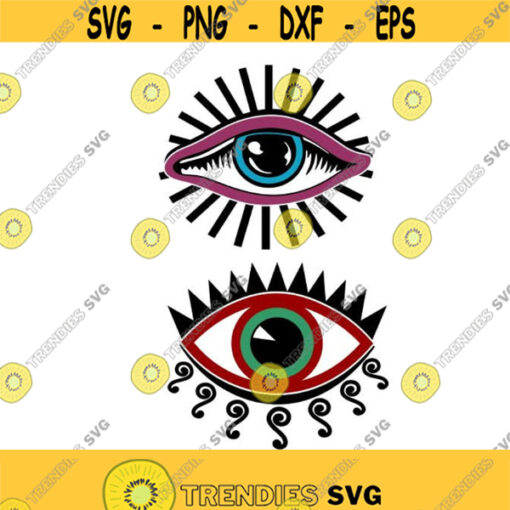 Eye Halloween watching Cuttable SVG PNG DXF eps Designs Cameo File Silhouette Design 858
