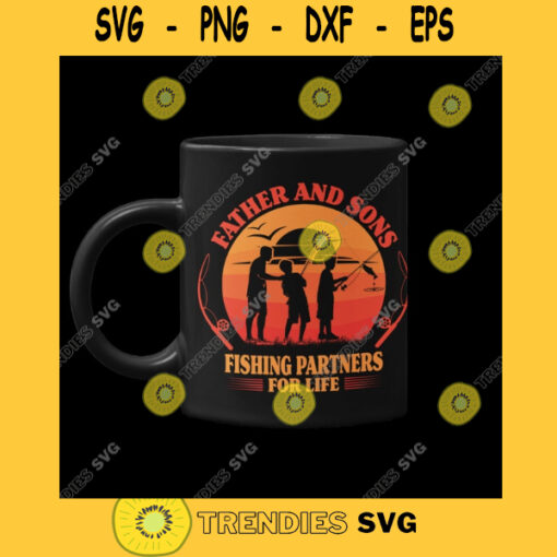 FATHER AND SONS Fishing Partners For Life Svg Fishing Svg Fishing Dad Fishing Sons Svg Eps Dxf Png Svg Pdf
