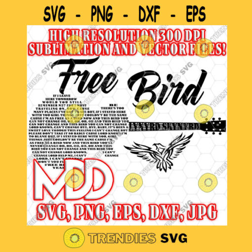 FREE BIRD GUITAR Free Bird Guitar Lyrics Svg Free As A Bird Guitar Svg Png Dxf Eps Svg Pdf