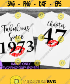 Fabulous Since 1973 Chapter 48 48Th Birthday Glam Birthday Digital Download Born In 1973 48Th Birthday Shirt Svg Birthday Svg Design 21 Cut Files Svg Clipart Silhouet