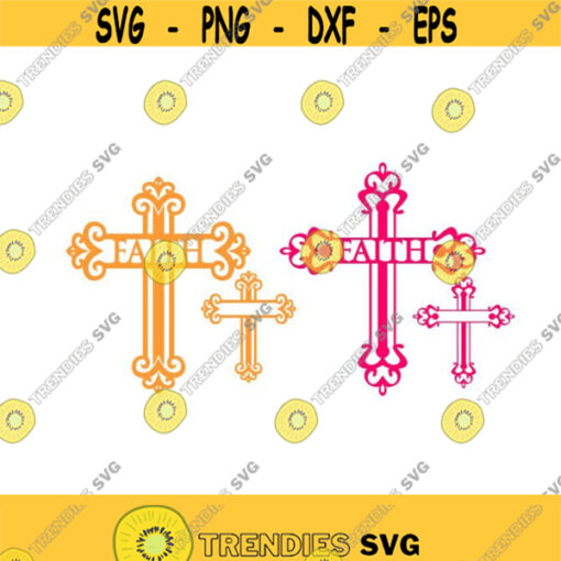Faith Cross Church Jesus Cuttable Design SVG PNG DXF eps Designs Cameo File Silhouette Design 1338