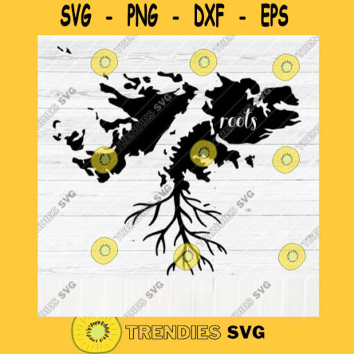 Falkland Islands Roots SVG Home Native Map Vector SVG Design for Cutting Machine Cut Files for Cricut Silhouette Png Pdf Eps Dxf SVG
