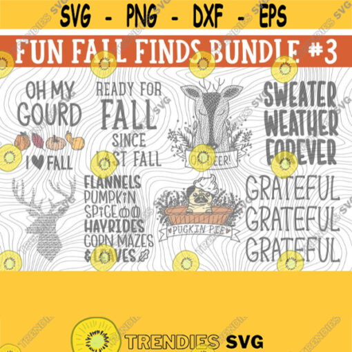 Fall Finds Bundle SVG PNG Print Files Sublimation Cutting Files For Cricut Pumpkin Thanksgiving Halloween Designs Funny Fall Holiday Design 472