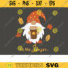 Fall Gnome SVG with Pumpkin Spice Latte Cute Coffee Lover Caffeine Addict Funny Autumn Svg Dxf Cut File for Cricut PNG Clipart copy