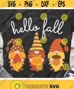 Fall Gnomes Svg, Hello Fall Svg, Autumn Gnomes Svg, Thanksgiving Svg, Dxf, Eps, Png, Fall Clipart, Cute Gnome Cut Files, Silhouette, Cricut Design -57
