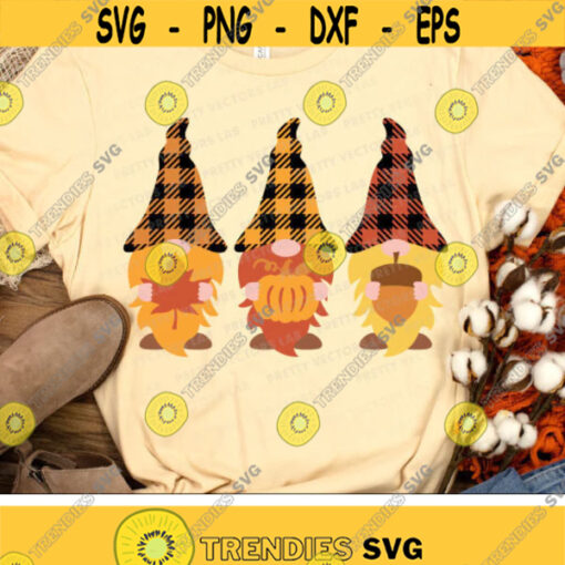 Fall Gnomes Svg Plaid Gnomes Cut Files Thanksgiving Svg Dxf Eps Png Autumn Farmhouse Svg Gnome Svg Fall Sign Clipart Silhouette Cricut Design 2229 .jpg