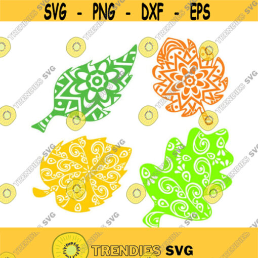 Fall Leaf Autumn Leafs Mandala Cuttable Design SVG PNG DXF eps Designs Cameo File Silhouette Design 1114