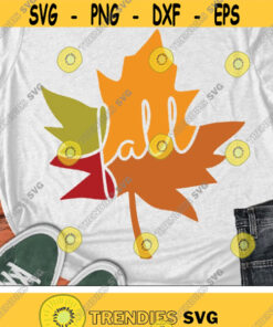 Fall Leaf Svg, Maple Leaf Svg, Fall Cut Files, Autumn Farmhouse Svg, Fall Sign Svg, Home Decor Clipart, Thanksgiving Svg, Silhouette, Cricut Design -1581