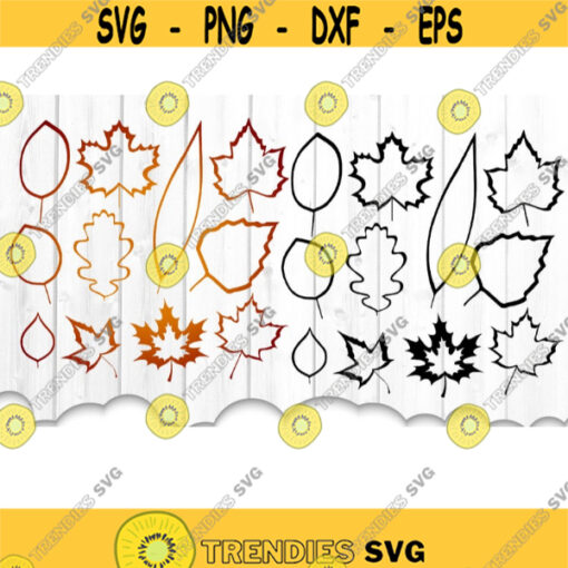 Fall Leaves Heart SVG Bundle Fall SVG Files For Cricut Fall Leaf SVG Holiday Svg Autumn Svg Fall Leaves Clip Art Dxf Cut Files .jpg