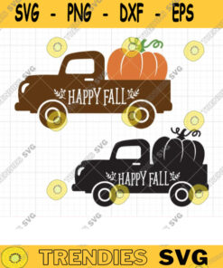 Fall Svg Autumn Truck Svg Dxf Files For Cricut Or Silhouette Fall Pumpkin Truck Silhouette Svg Dxf Happy Fall Pumpkin Svg Dxf Cut File