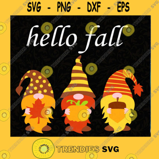 Fall SVG Pumpkin SVG Gnome SVG Svg Files for Cricut Silhouette Files SVG PNG EPS DXF Silhouette Cut Files For Cricut Instant Download Vector Download Print File