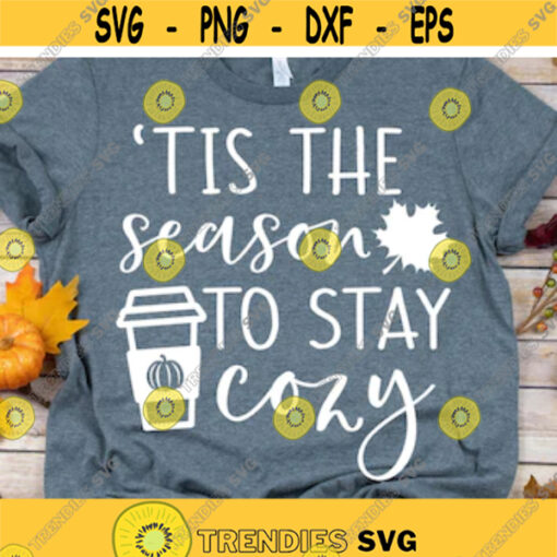 Fall Svg Tis the Season to Be Cozy Svg Funny Fall Shirt Buffalo Plaid Svg Thanksgiving Pumpkin Patch Svg Cut Files for Cricut Png
