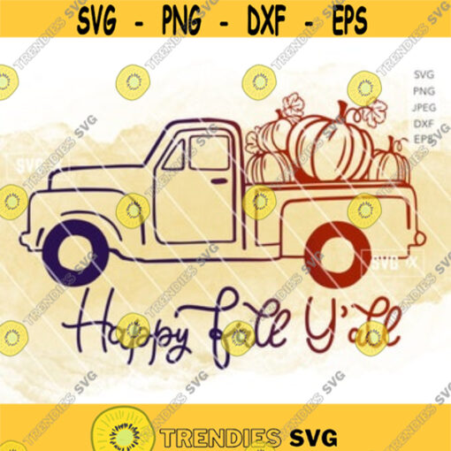 Fall Tractor svg Kids fall svg fall svg for boys monster truck with pumpkins svg eps png