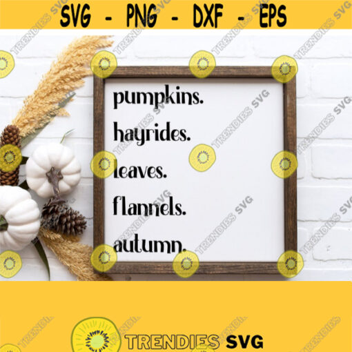 Fall Words Svg Fall Things Svg Cut File Fall Sign Svg Decor Fall Svg Autumn Svg Dxf File Fall Design Svg Files for Cricut PngEpsPdf Design 391