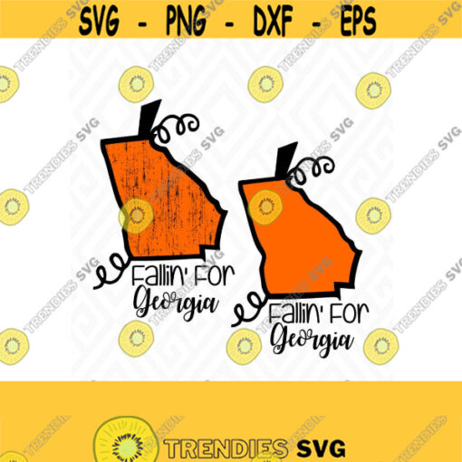 Fallin for Georgia Pumpkin SVG DXF EPS Ai Png Jpeg and Pdf Digital Files for Electronic Cutting Machines