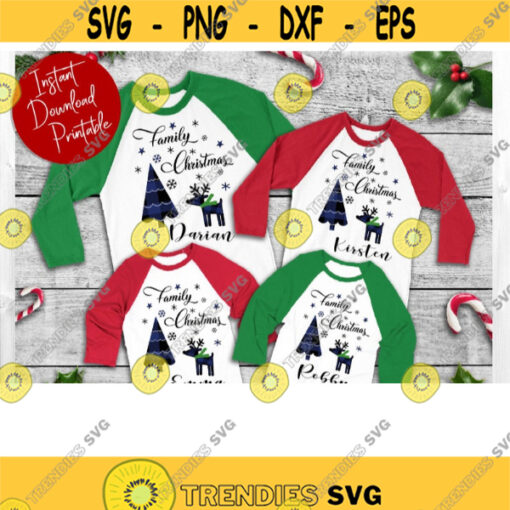 Family Christmas Shirts SVG Christmas Matching Shirts Svg Files For Cricut Family Reindeer Shirts Cut Files Buffalo Plaid Reindeer Svg .jpg