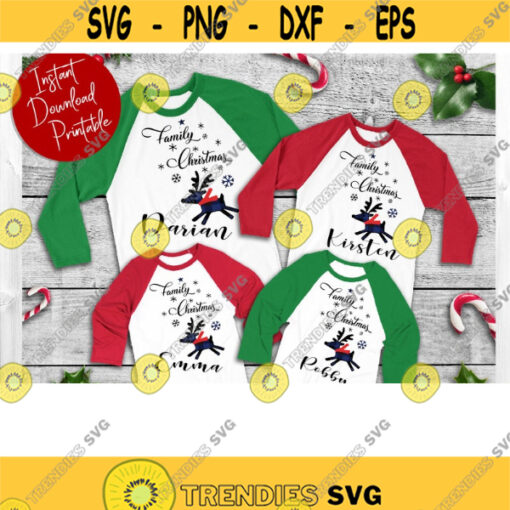 Family Christmas Shirts SVG Christmas Matching Shirts Svg Files For Cricut Family Reindeer Shirts Cut Files Buffalo Plaid Reindeer Svg Design 9606 .jpg