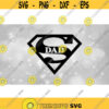 Family Clipart Fathers Word Dad Black Marvel Justice League Logo Inspired by Superman Cutout and Layers Digital Download SVG PNG Design 952