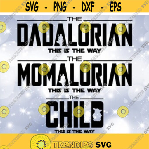 Family Clipart Value Pack Bundle Dadalorian Momalorian Child w This is the Way from Star Wars Mandalorian Digital Download SVGPNG Design 145