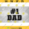 Family Clipart Words 1 Dad Bold Black Block Outlined Letters for Fathers Dads Fathers Day Gift Shirt Digital Download SVG PNG Design 869