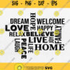 Family Home Love Dream Wordcloud Svg Png Dxf Eps