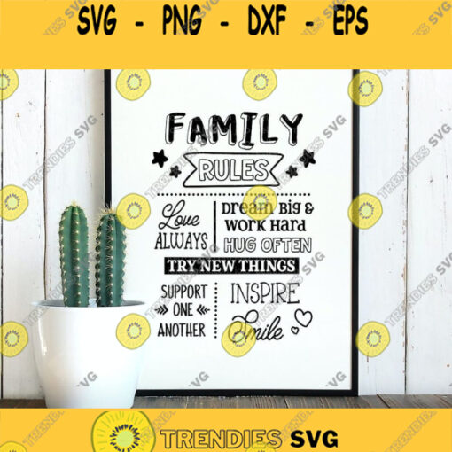 Family Rules SVG Family Svg Family Sign Svg Family Quote Svg Family Png Svg files for Cricut Silhouette Sublimation Designs Downloads