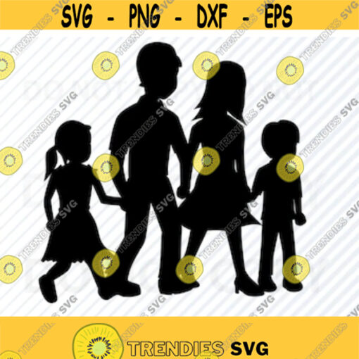 Family SVG File Family Vector Images People Silhouette Clip Art People SVG Files For Cricut Eps Png dxf Stencil ClipArt Family png Design 230