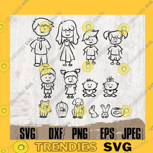 Family Sticky Figure Instant Download Sticky Figure svg Family svg Kids svg Family Sticky Figure svg Sticky Figure Clipart FamLife svg copy