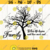 Family Tree SVG Family Quote Svg Files for Cricut Silhouette Where Life Begins And Love Never Ends Svg Png Eps Dxf Pdf Vector CUT Design 10