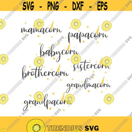 Family unicorns svg unicorn svg family svg png dxf Cutting files Cricut Funny Cute svg designs print for t shirt quote svg Design 349