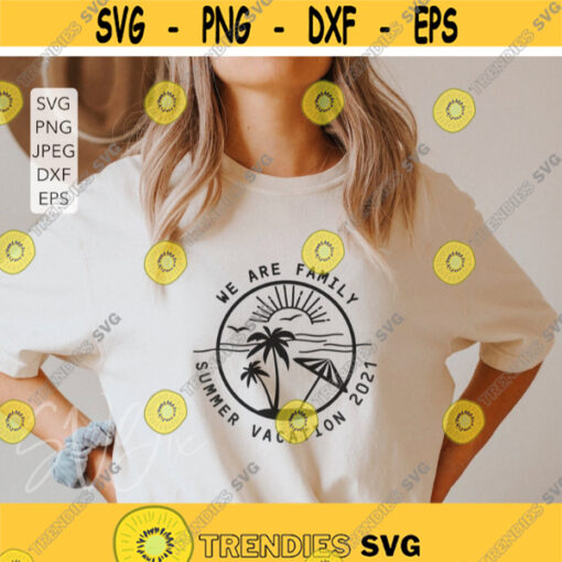 Family vacation svg Summer Beach vacation 2021 svg we are family svg summer sublimation png wave svg beach sea sun shirt design svg Design 5158.jpg