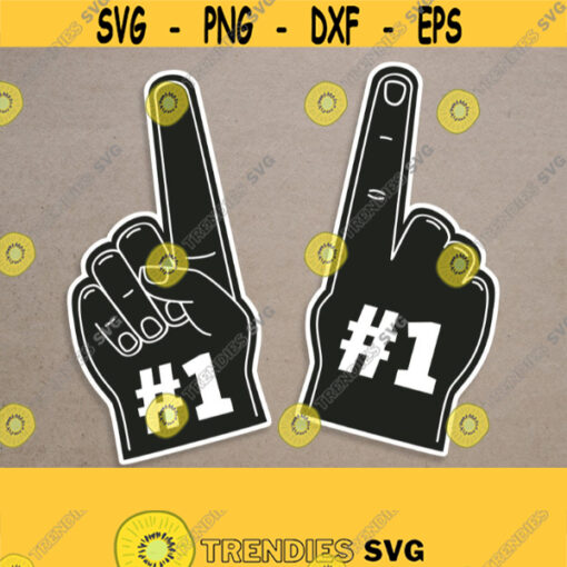 Fan Finger SVG. Number 1 Foam Finger Cut Files. Sports Team Photo Props SVG. 1 Foam Hand Team Instant Download dxf eps png jpg pdf Design 717