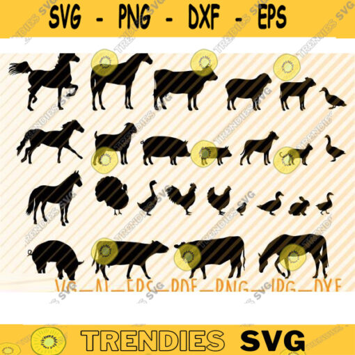 Farm Animals Bundle Svg Animal Bundle Svg Farm Animals Silhouette Farms Animal Clipart Farm Animals Vector Cricut File Decal Design 98 copy