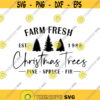 Farm Fresh Christmas Tree Decal Files cut files for cricut svg png dxf Design 141