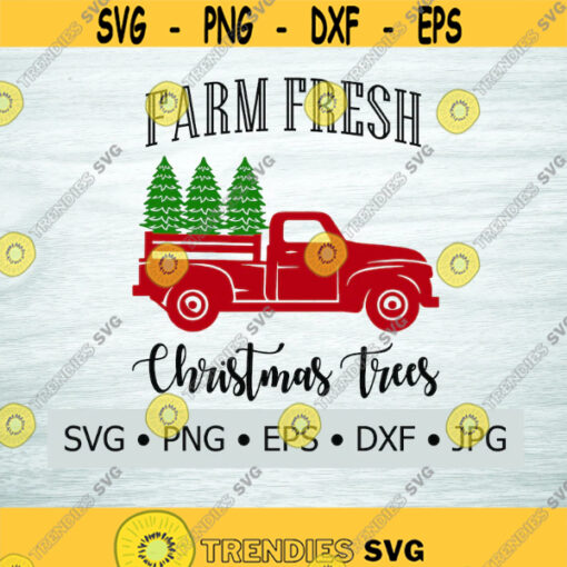 Farm Fresh Christmas Trees SVG EPS PNG jpg dwg Digital Download Digital Vector Clipart Print Vinyl Decal Design 1876